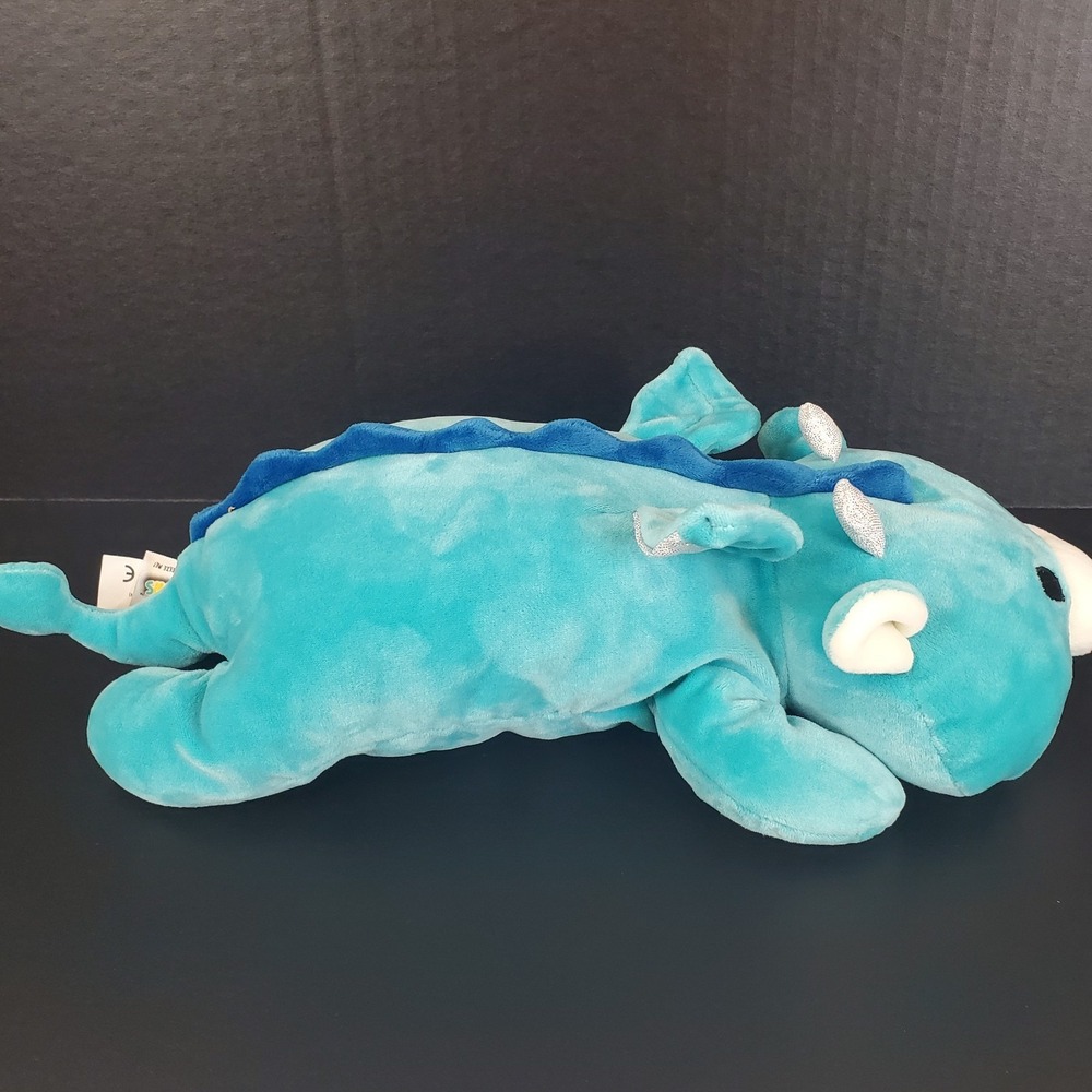 Squishmallows Laying Dragon Tatiana Plush Teal Blue Stackable Cuddle Hug Me 13" - Picture 3 of 10